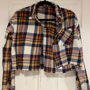 Forever 21 cropped flannel